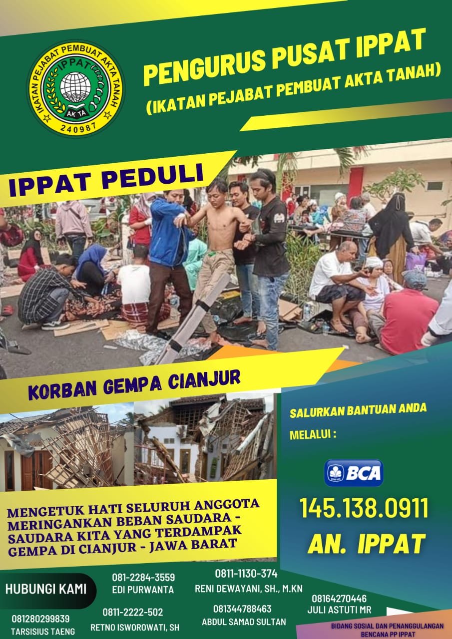 IPPAT Peduli Korban Gempa Cianjur