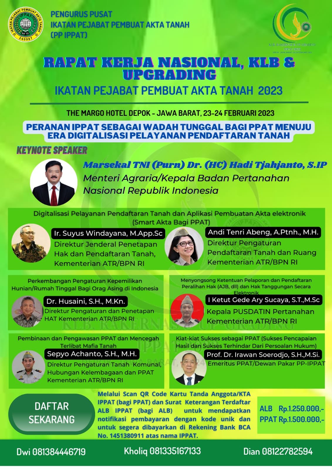 PP IPPAT Selenggarakan Rakernas, KLB dan Up Grading IPPAT 2023