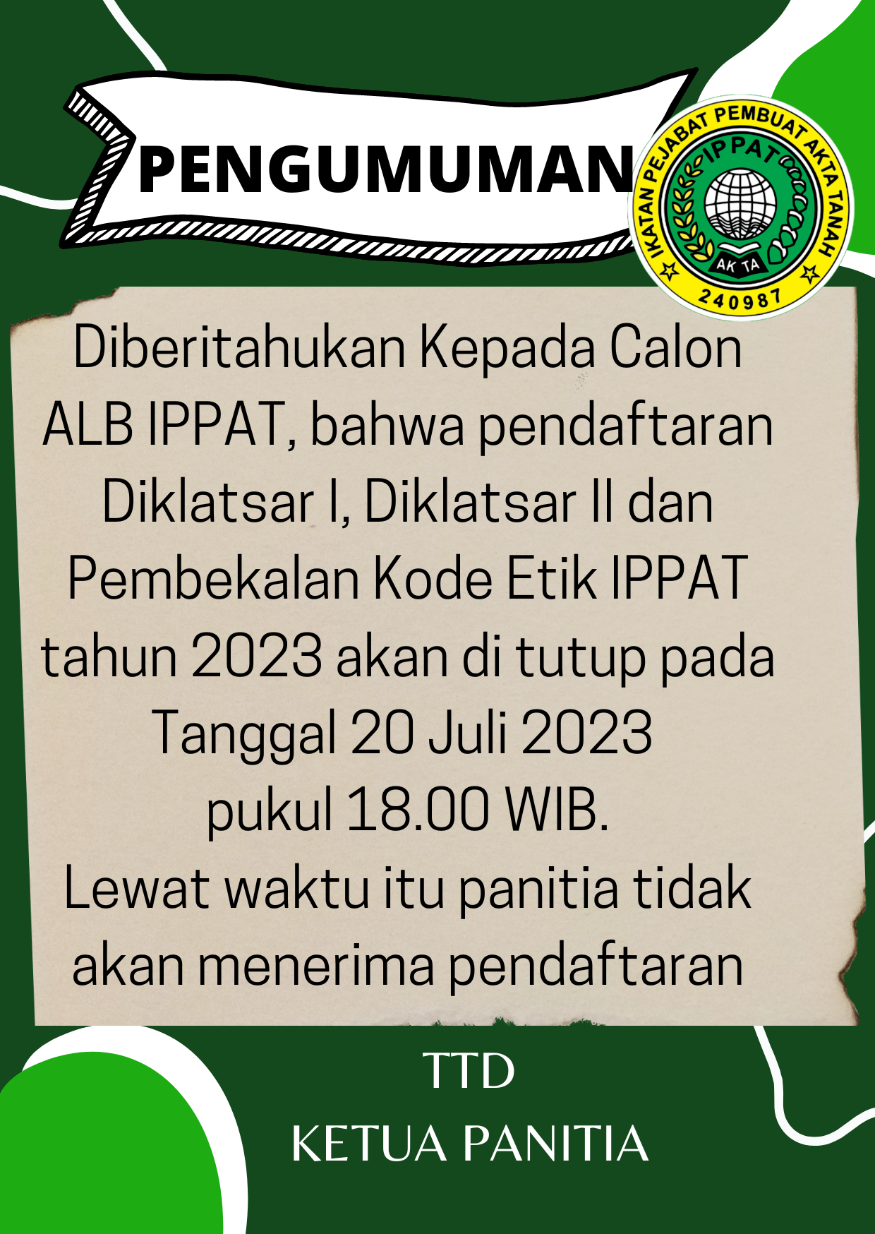 PENGUMUMAN