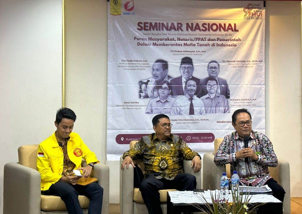Ketum IPPAT Membedah Mafia Tanah di Semnas Fakultas Hukum Universitas Indonesia
