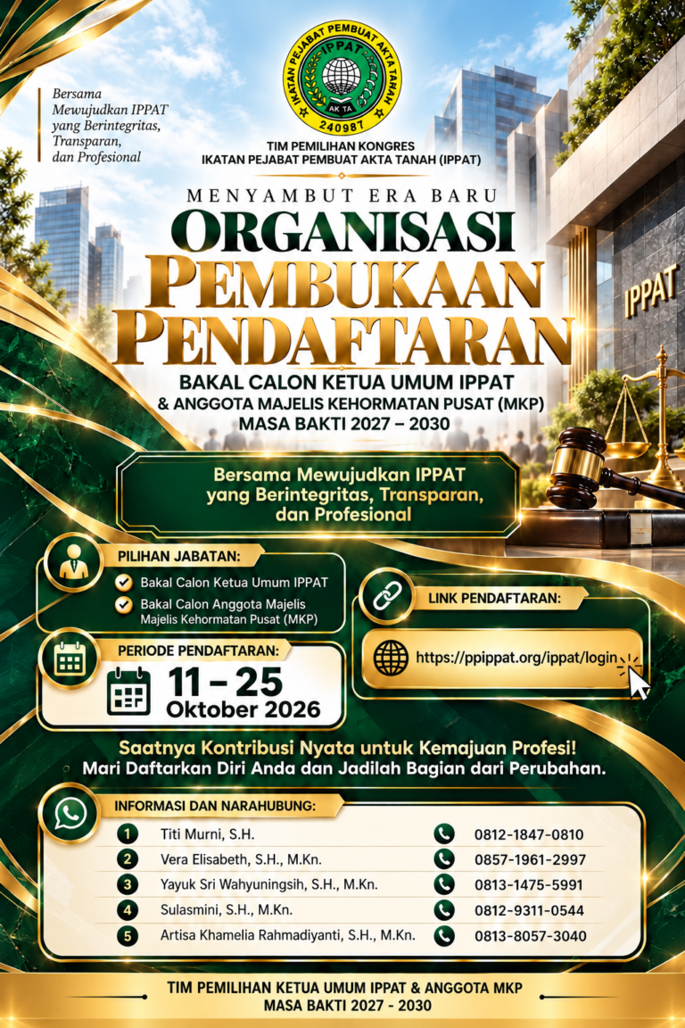 Poster Pendaftaran Calon Ketua Umum IPPAT