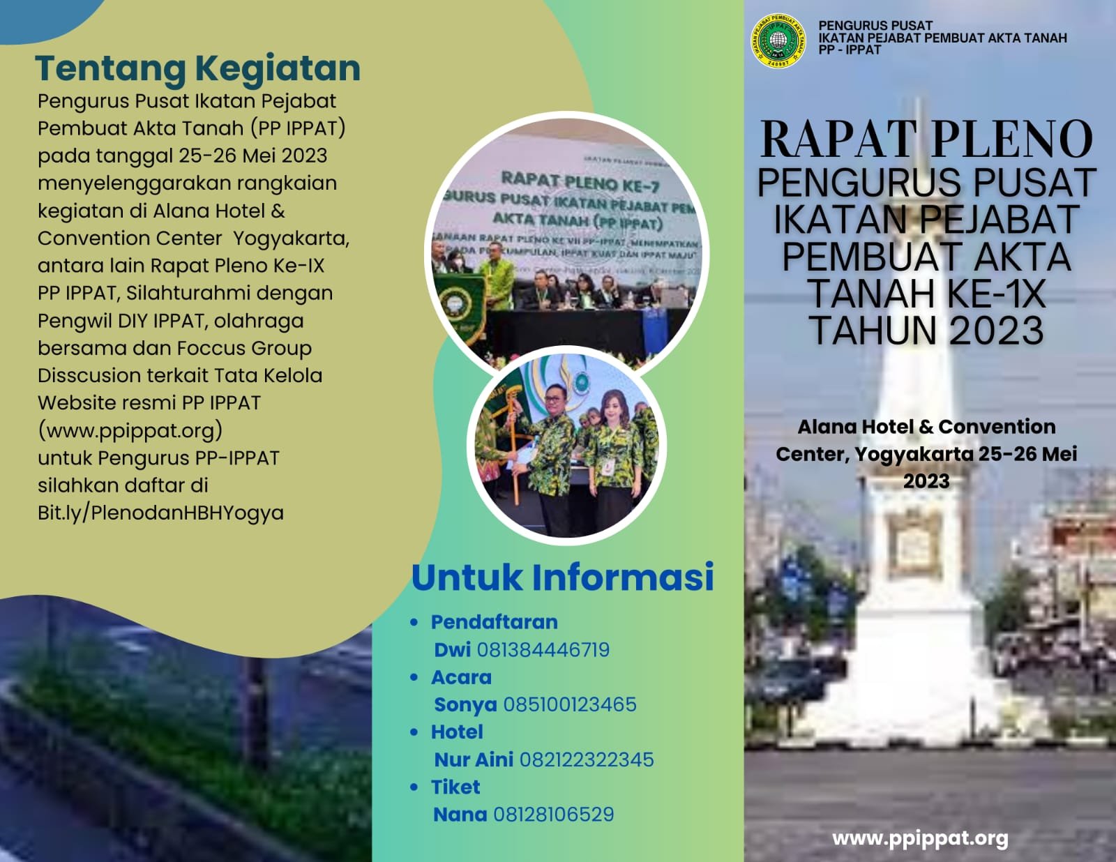 Rapat Pleno PP IPPAT ke 9 dan Silahturahmi IPPAT di Yogyakarta